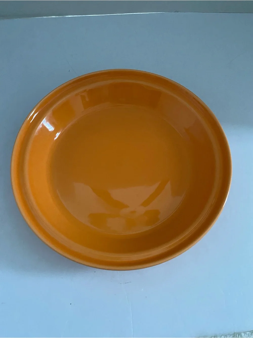 Fiesta - Tangerine Orange Deep Dish Pie Baker Plate Pan Dish Homer Laughlin HLC